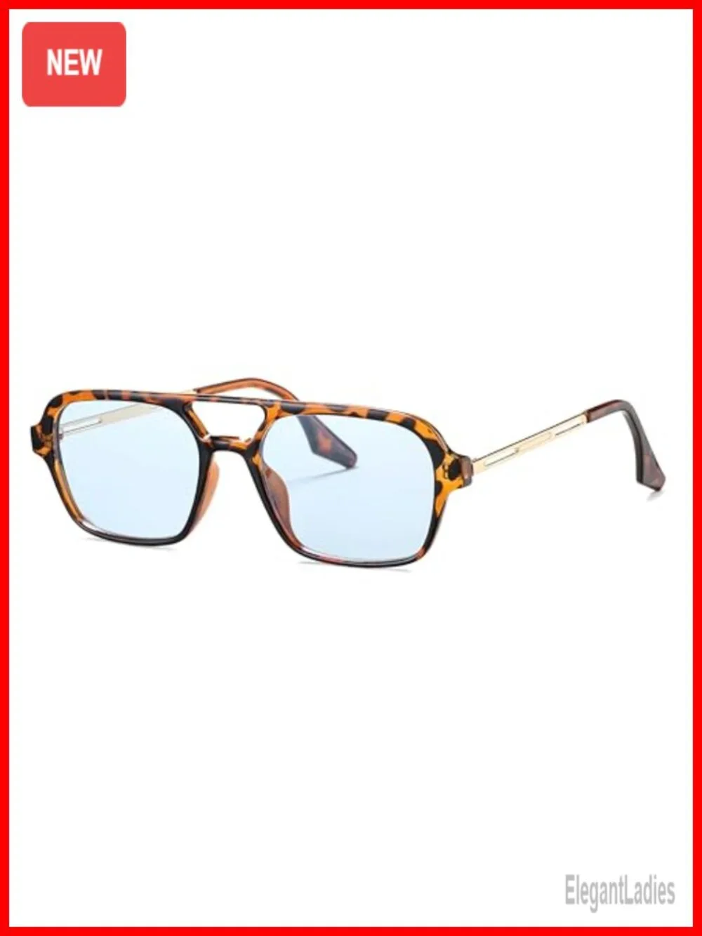 Vintage 70s Aviator Sunglasses - UV400 Protection Square Tinted Shades